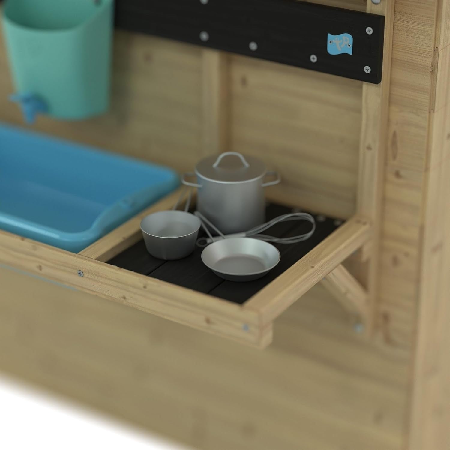 Wooden Kids Playhouse Cottage Outdoor Garden w Mud Kitchen Floor Veranda