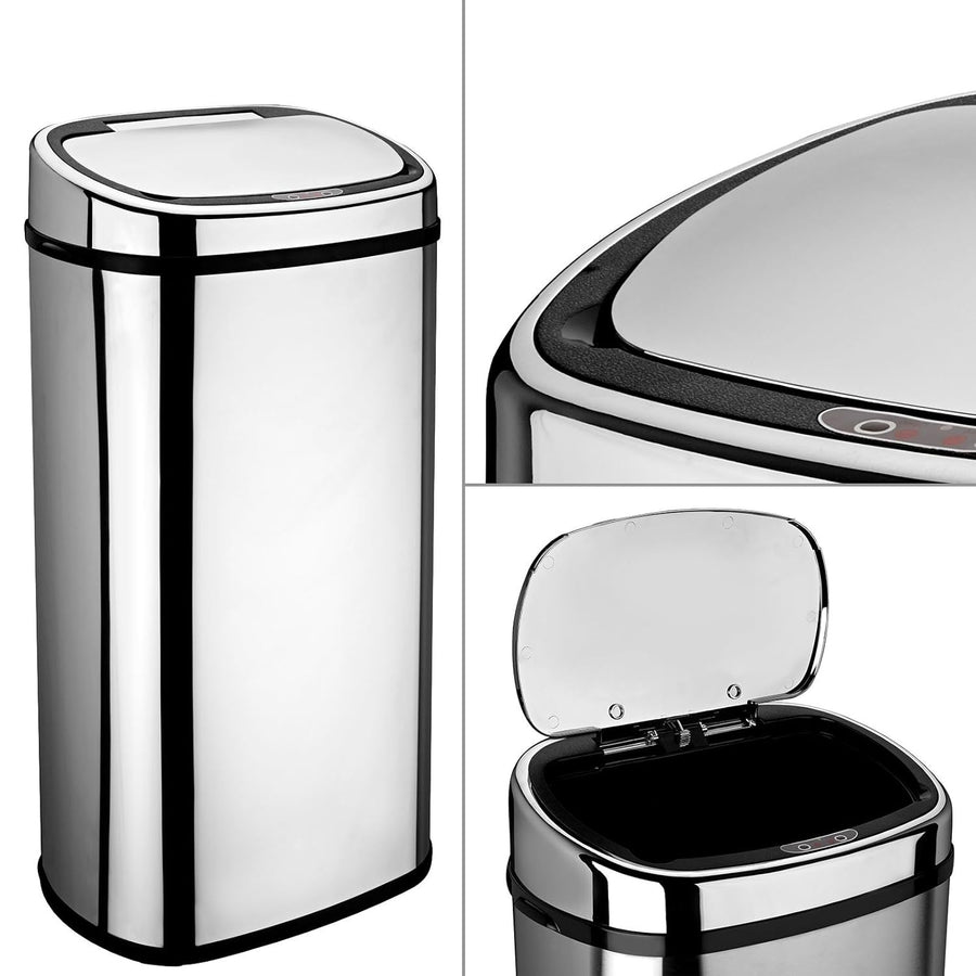68L Touchless Motion Sensor Kitchen Bin – Automatic Stainless Steel Trash Can