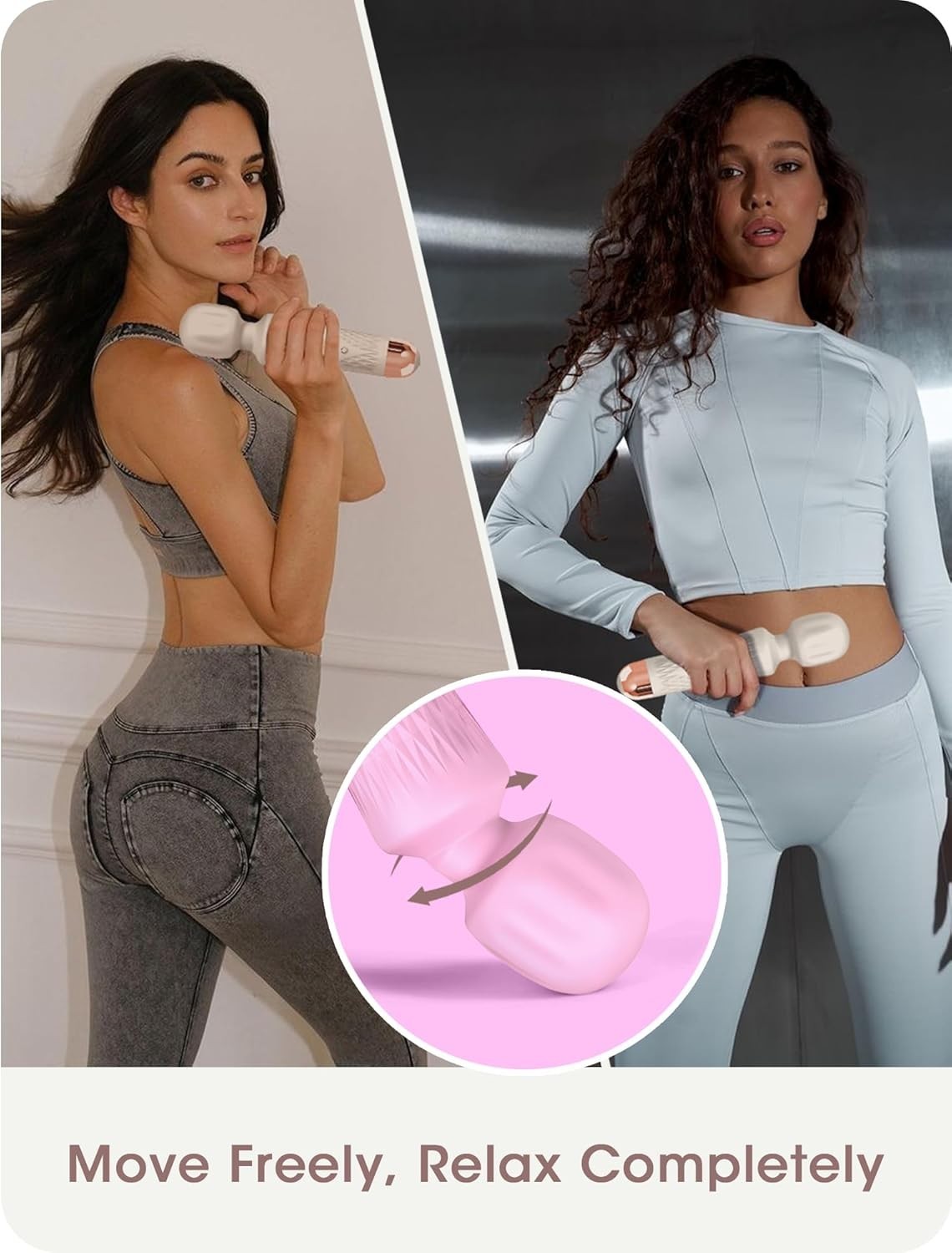 Cordless Body Massager Wand Quiet Muscle Relaxer Fast Charge Waterproof