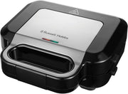 3-in-1 Sandwich Maker Waffle Panini Grill 680W Removable Plates