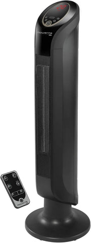 2400W Ceramic Tower Heater Fan 3 Heat Levels Quiet Hot Radiator w Remote – Black