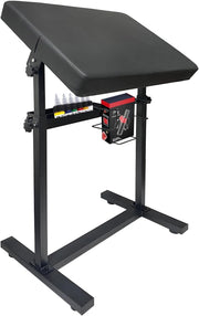 Tattoo Armrest Stand Adjustable Height 360° Rotating PU Padded Studio Rest
