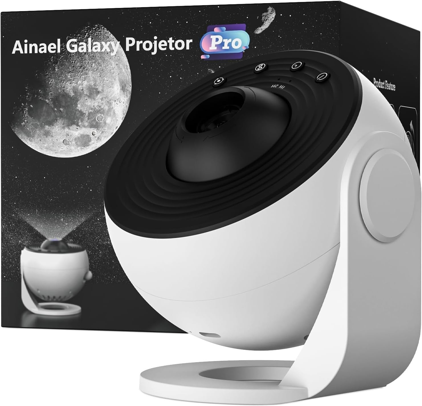 5K Galaxy Star Projector Planetarium Night Light 3 HD Glass Slides