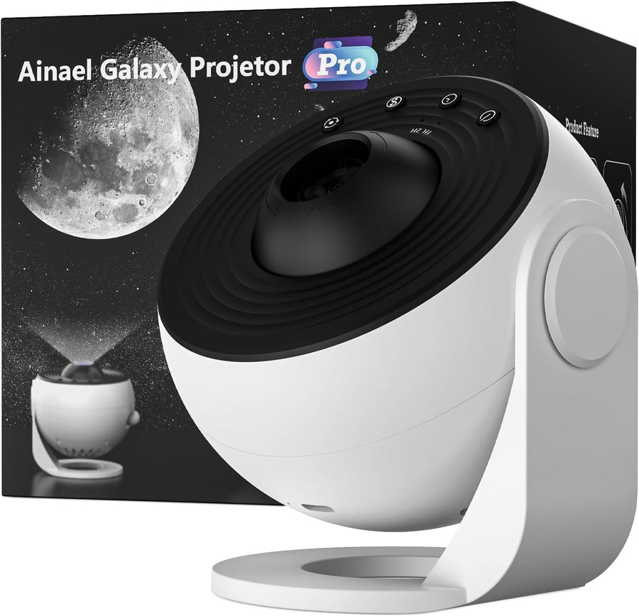 5K Galaxy Star Projector Planetarium Night Light 3 HD Glass Slides