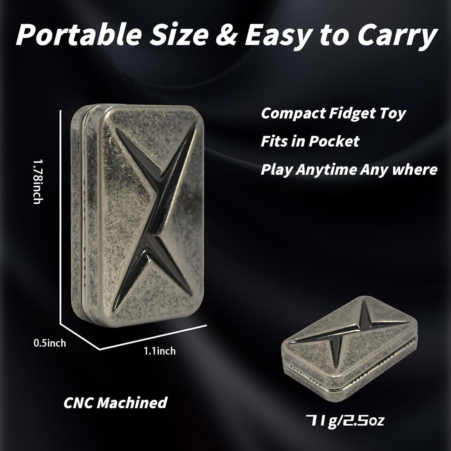 Metal Magnetic Fidget Slider All-Direction Click EDC Stress Relief ADHD