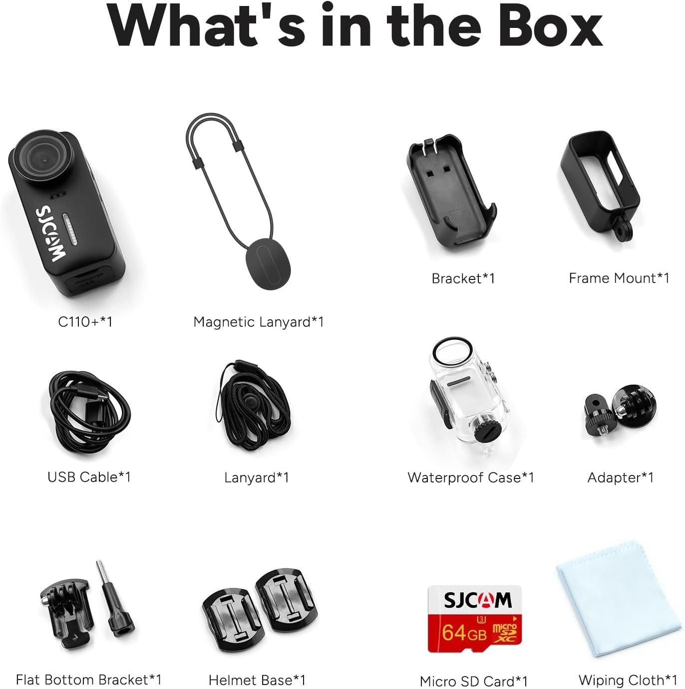 4K Magnetic Mini Action Camera 170° Waterproof POV Cam w/64GB