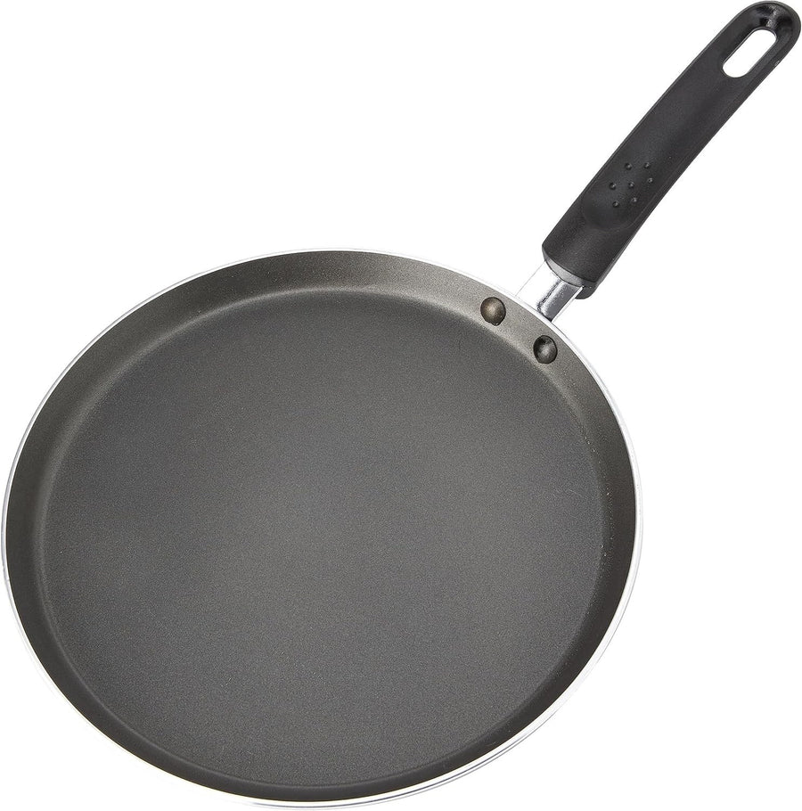 24cm Non-Stick Crepe Pan Lightweight Aluminium Flat Tawa Easy Flip