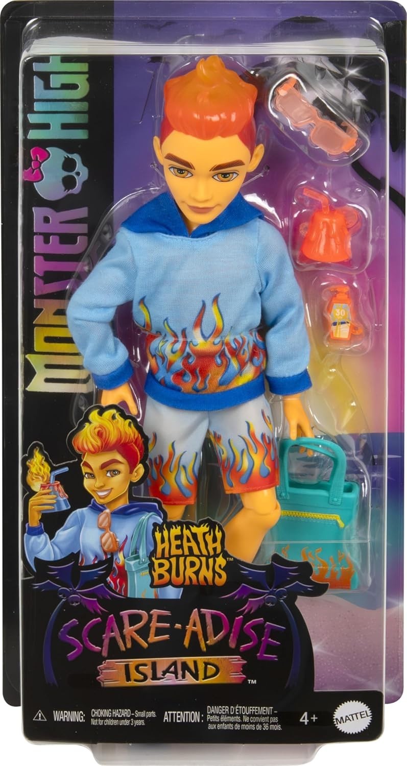 Beach Vacation Fashion Doll Flame Hoodie Swim Trunks Accessories