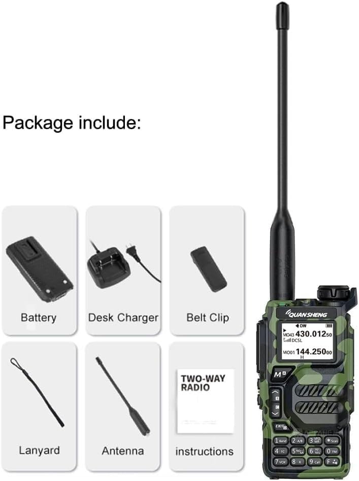 Dual Band Ham Radio 5W Portable Walkie Talkie NOAA FM Type-C UV-K5
