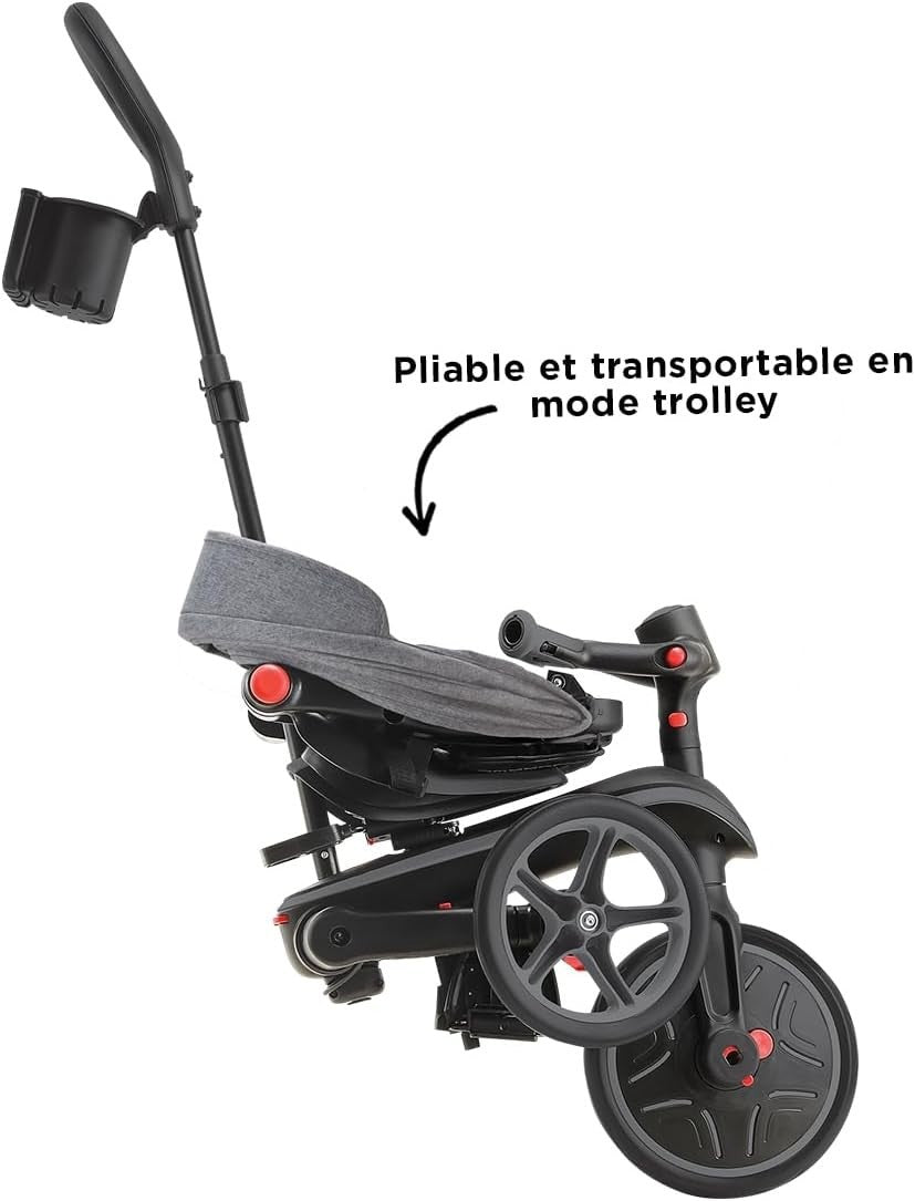 4 in 1 Foldable Trike Balance Bike Kids Ride On Canopy Black 1-5Y