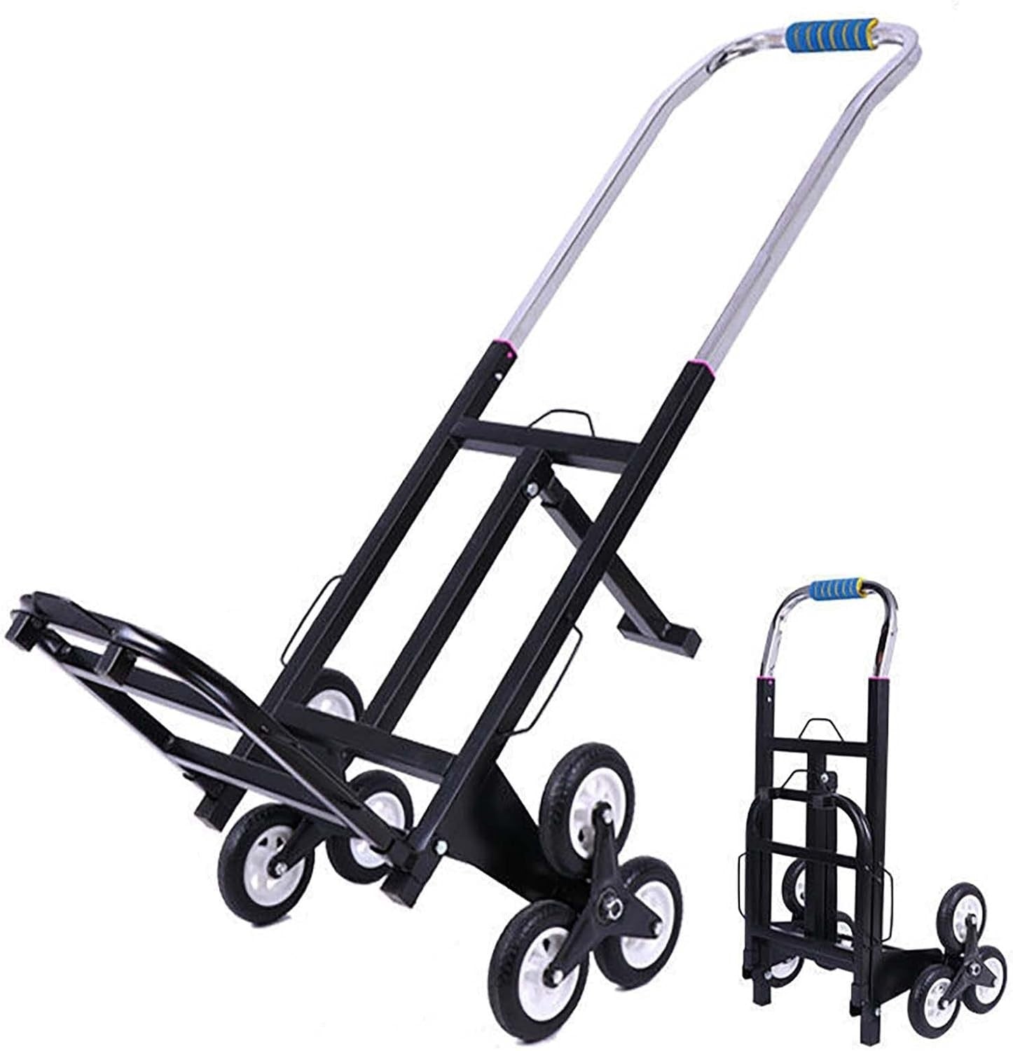 Stair Climbing Hand Truck 200kg Heavy Duty Folding Sack Trolley 6 Wheels