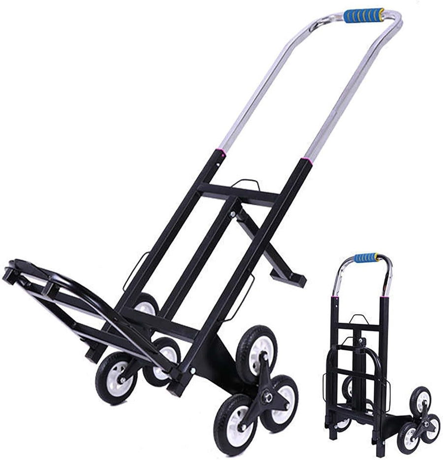 Stair Climbing Hand Truck 200kg Heavy Duty Folding Sack Trolley 6 Wheels