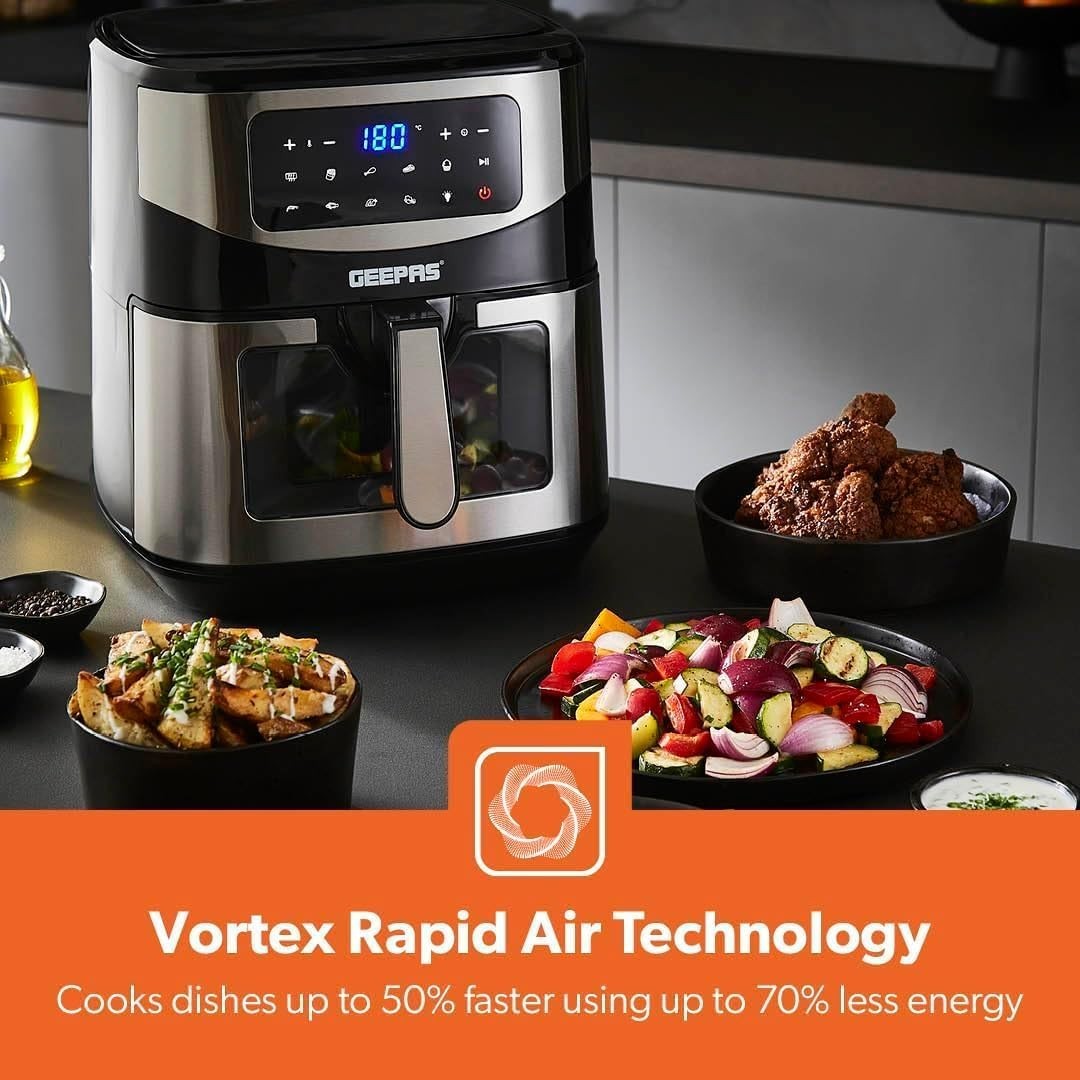 XL Air Fryer 9.2L | Digital Touch Display Window 9 Presets Fast Healthy Cooking