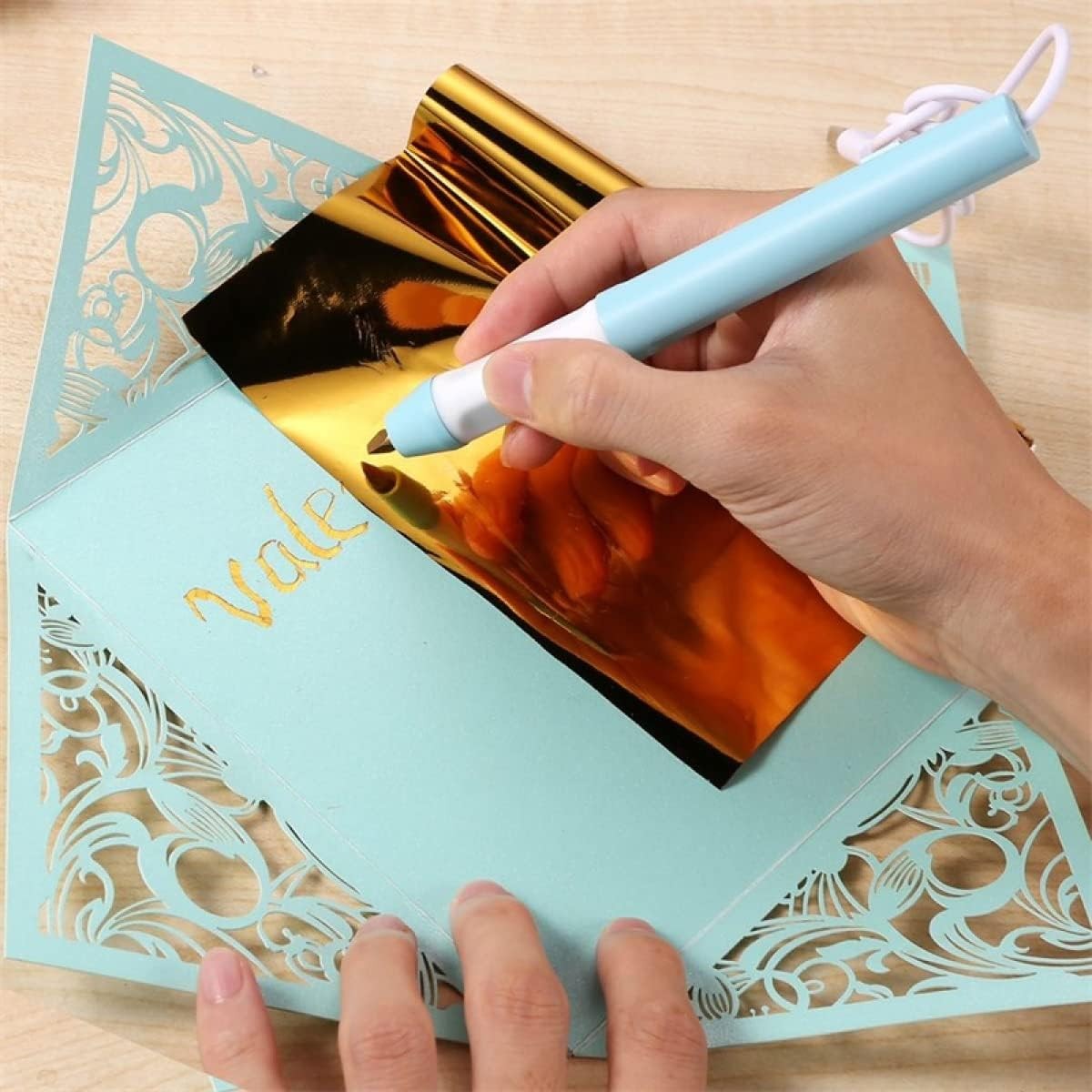 Heat Foil Pen Kit USB Hot Stamping Tool for Card Making Scrapbooking