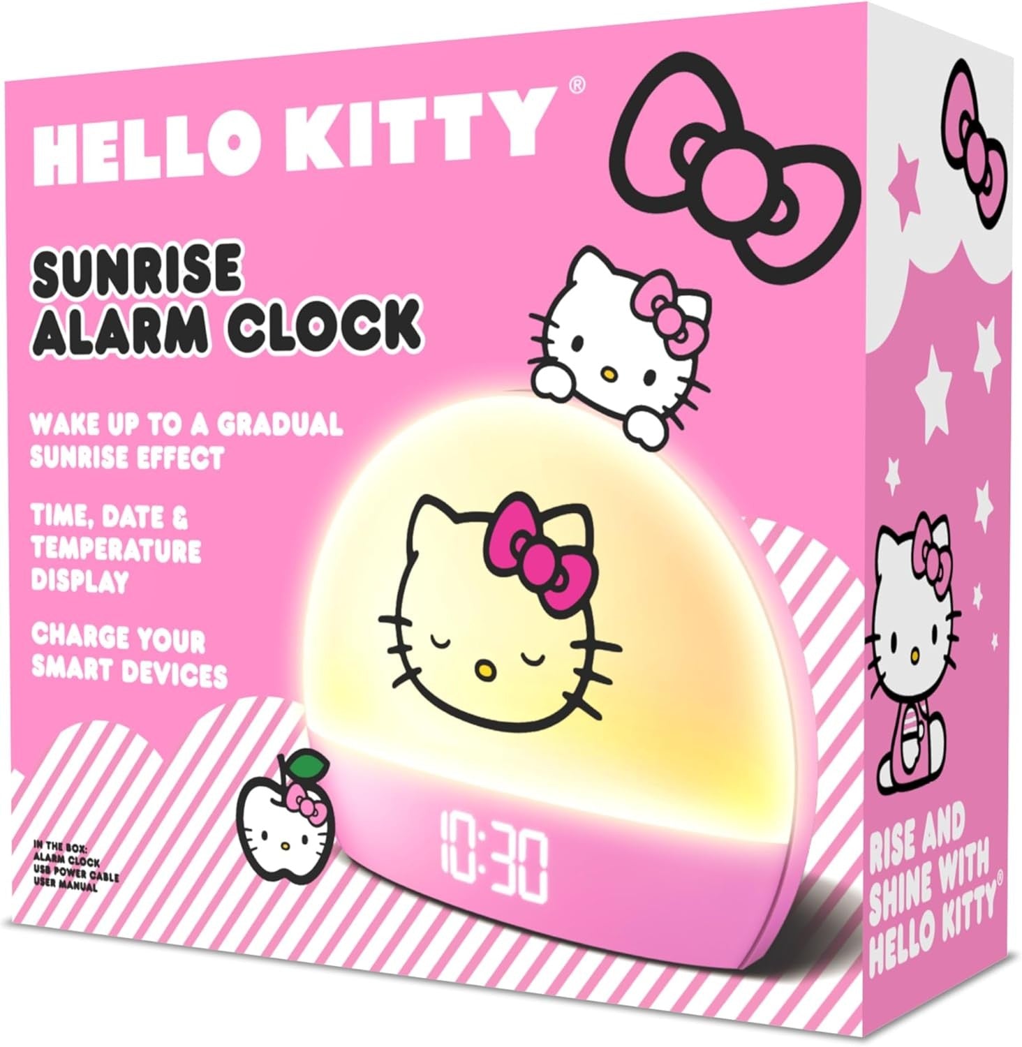 Sunrise Alarm Clock Kids Mint Green LED Night Light USB Digital Snooze