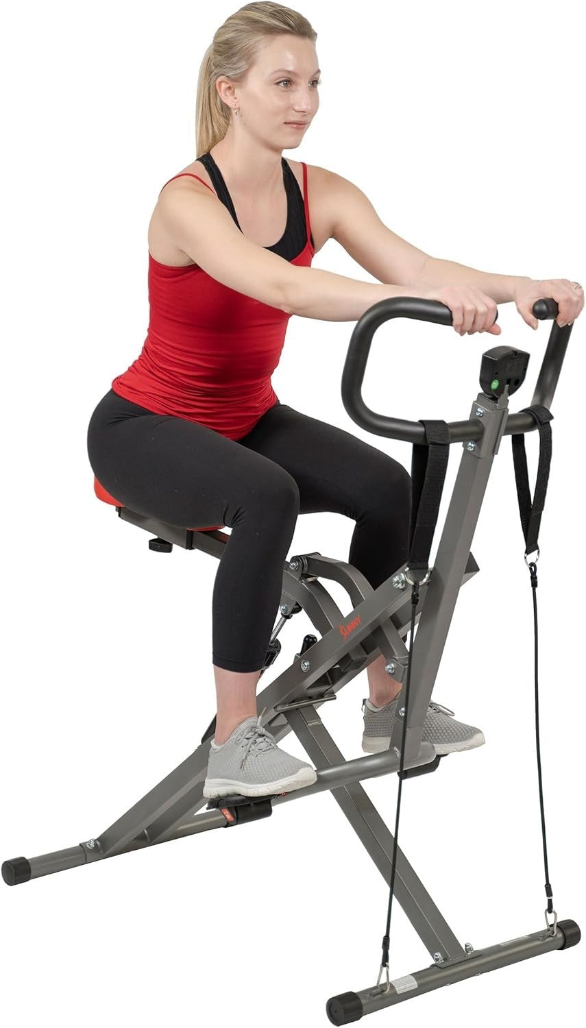 Row-N-Ride Pro Squat Assist Trainer Foldable Hydraulic 12-Level Full Body 135KG
