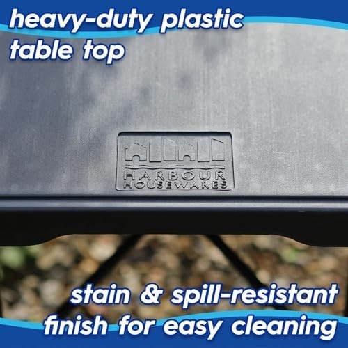 2-Pack 180cm Folding Trestle Tables Heavy Duty Portable Outdoor Black