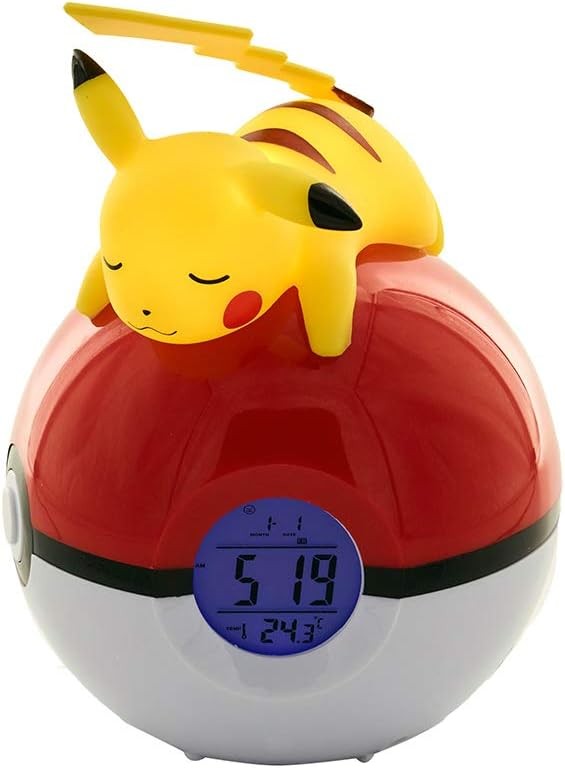 Light Up Character FM Radio Alarm Clock LED Display Kids Bedroom Gift