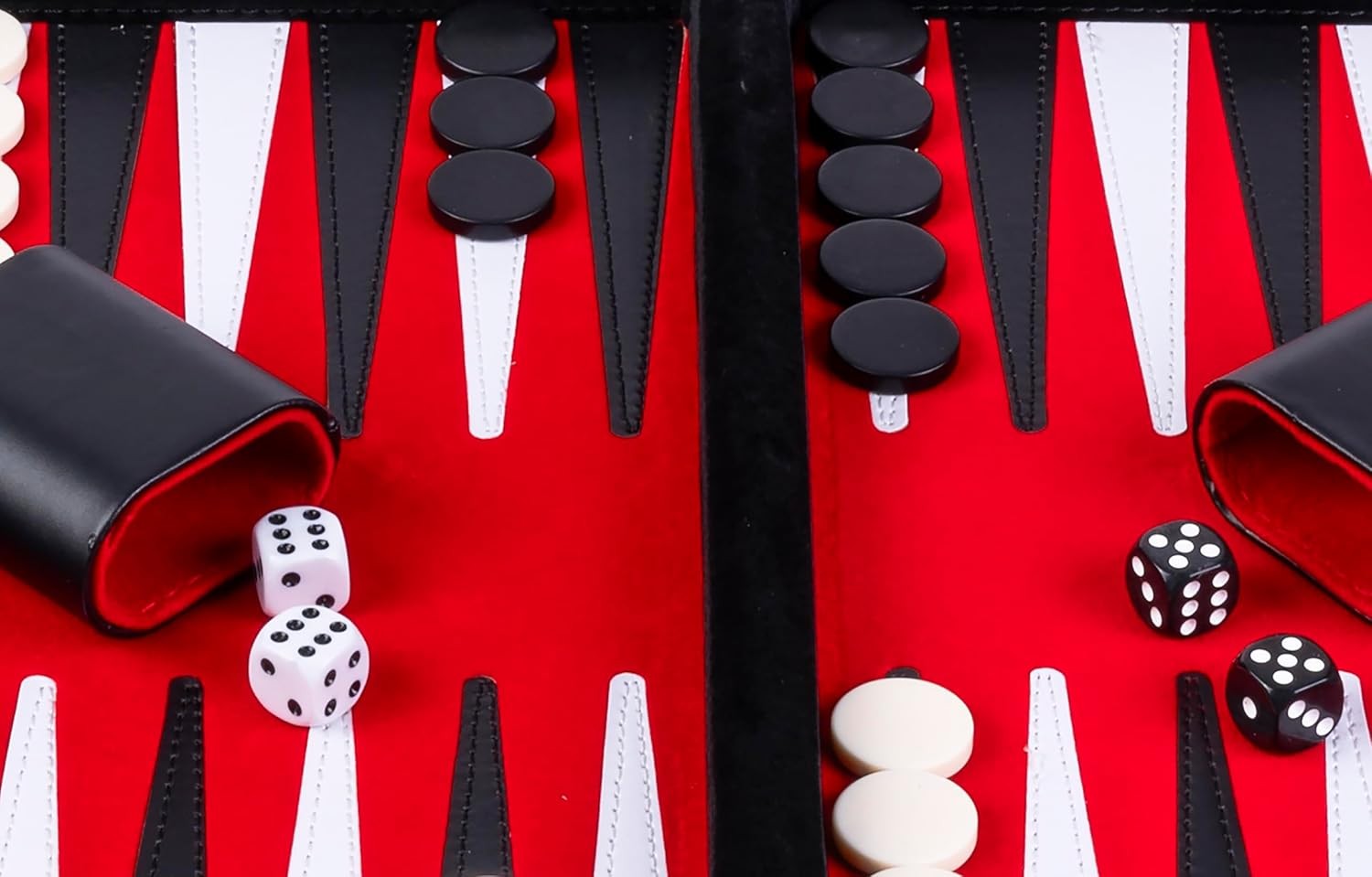 15” Backgammon Set Luxury Faux Leather Attache Case Travel Board Game