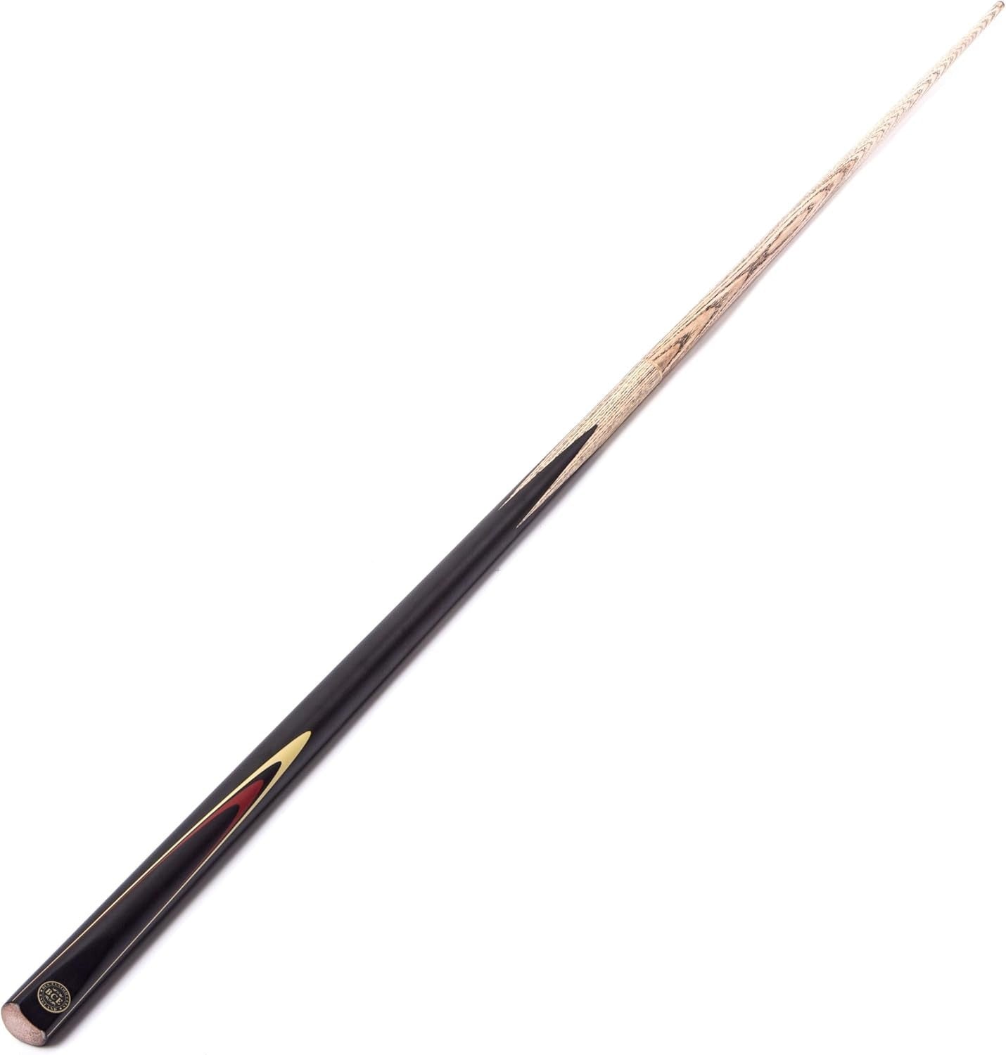 57" Ash Snooker Pool Cue 2pc Brass Joint 9.5mm Tip Soft Case