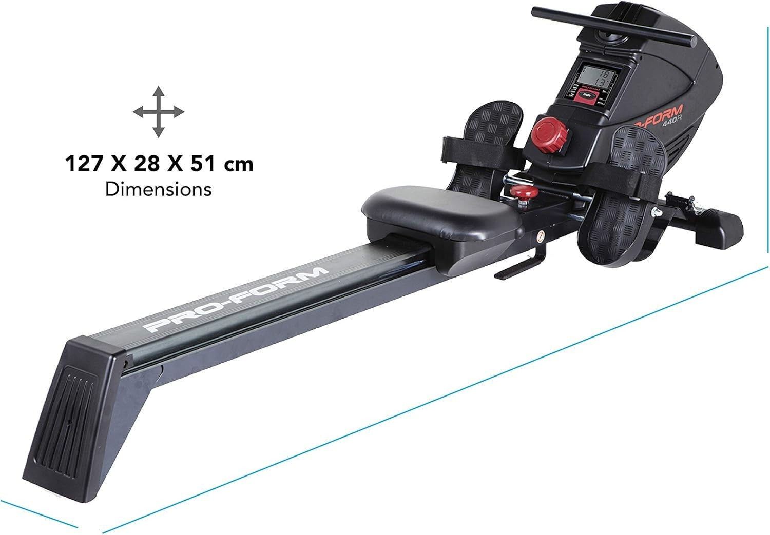 Foldable Magnetic Rowing Machine Dual-Action Strength LCD Quiet Rower 115KG