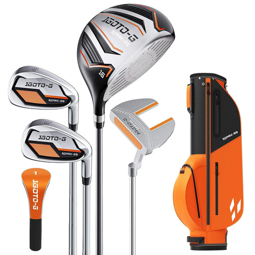 Kids Golf Club Set Ages 6–8 Right Hand Junior Stand Bag Driver Hybrid