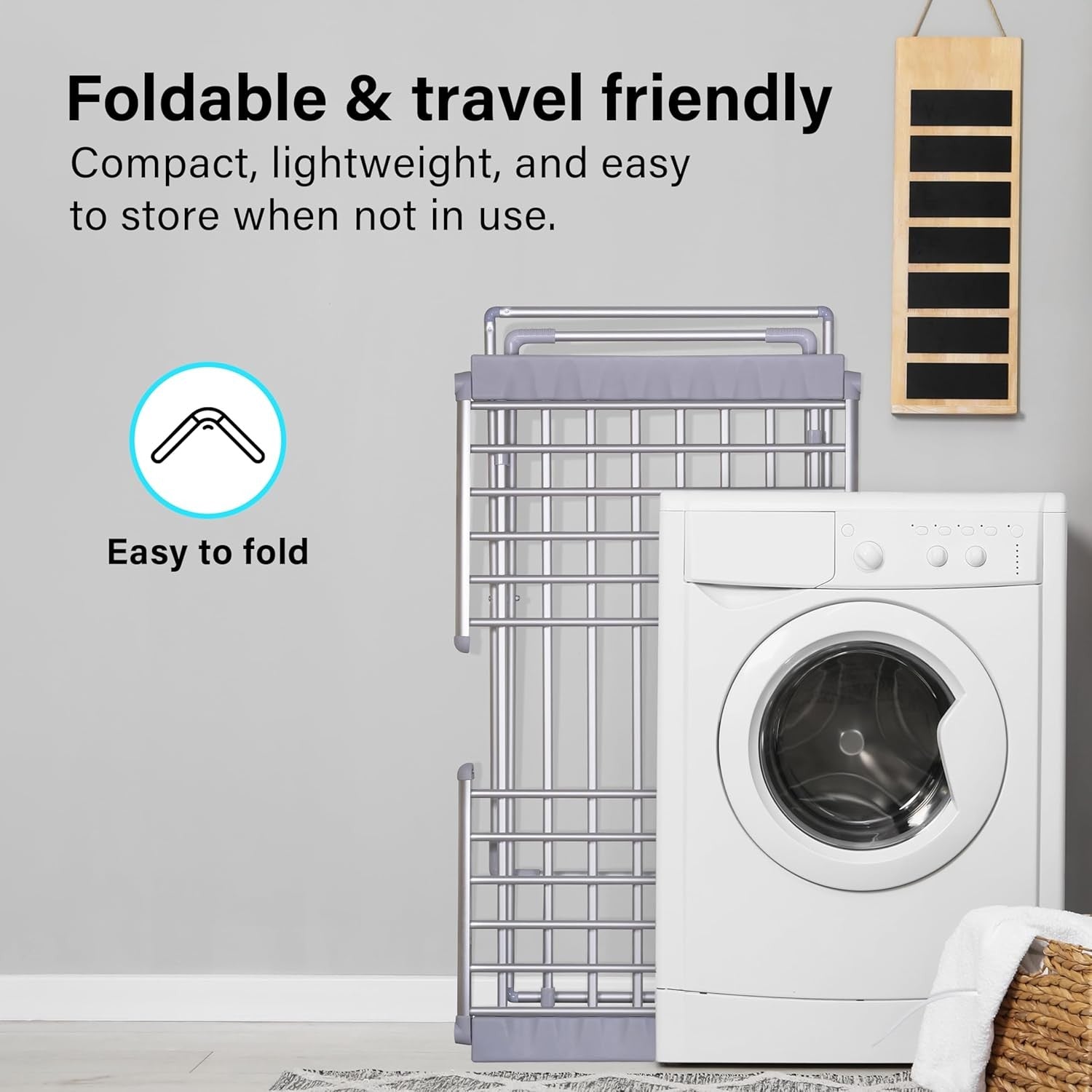 Heated Clothes Airer Electric Folding Winged Dryer 14m Indoor Drying Rack