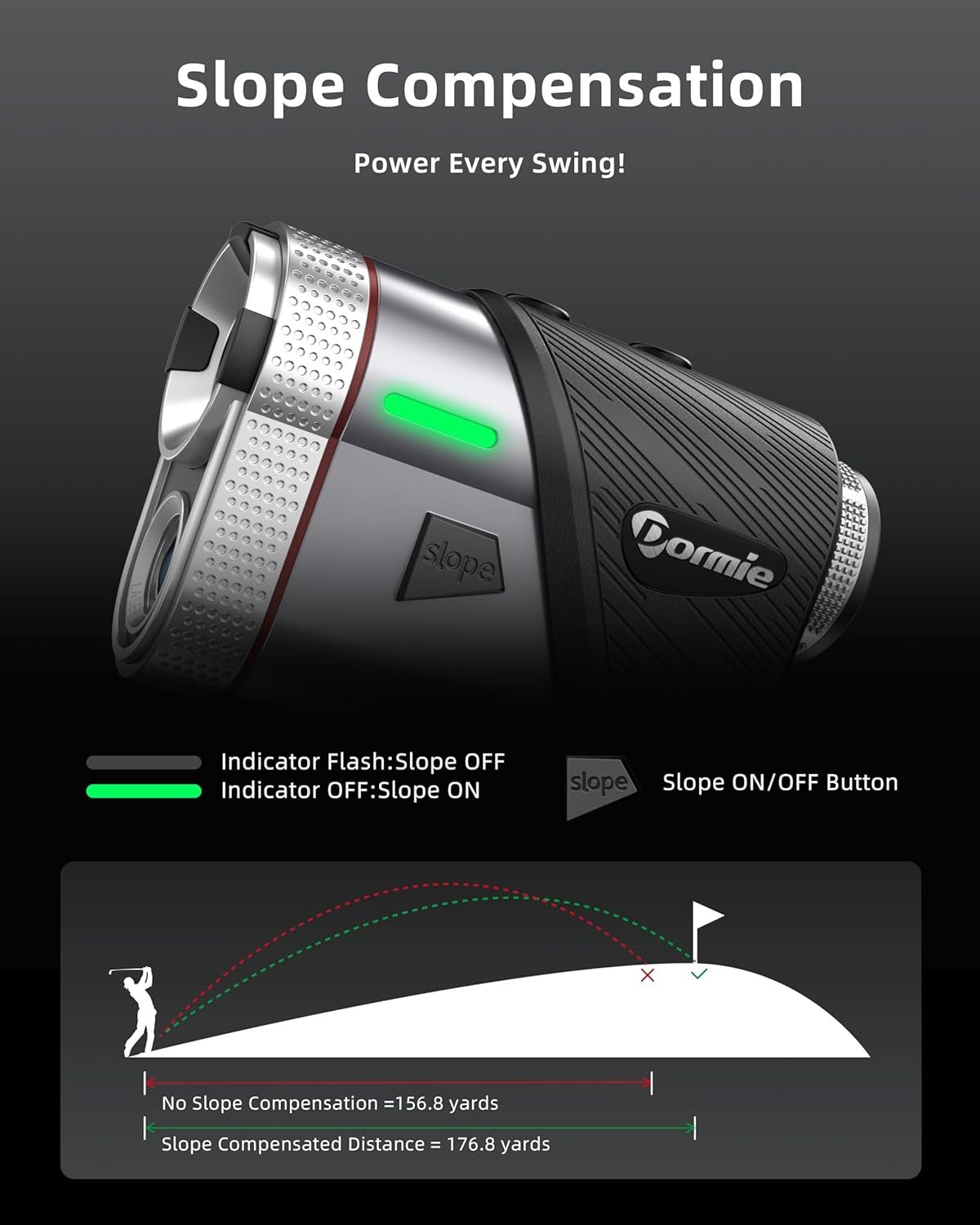 Golf Rangefinder 800 Yards Slope Flag Lock Magnetic Laser 6X Zoom