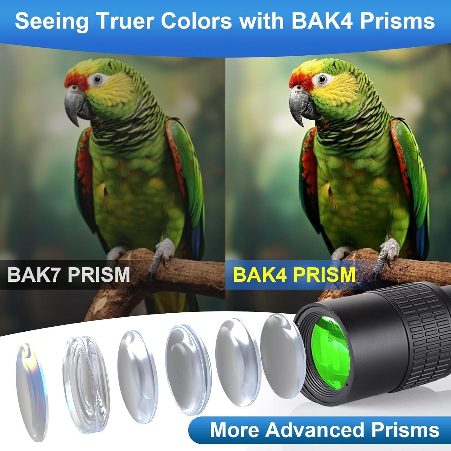 10-30X40 Black Monocular Telescope High Power with Phone Adapter