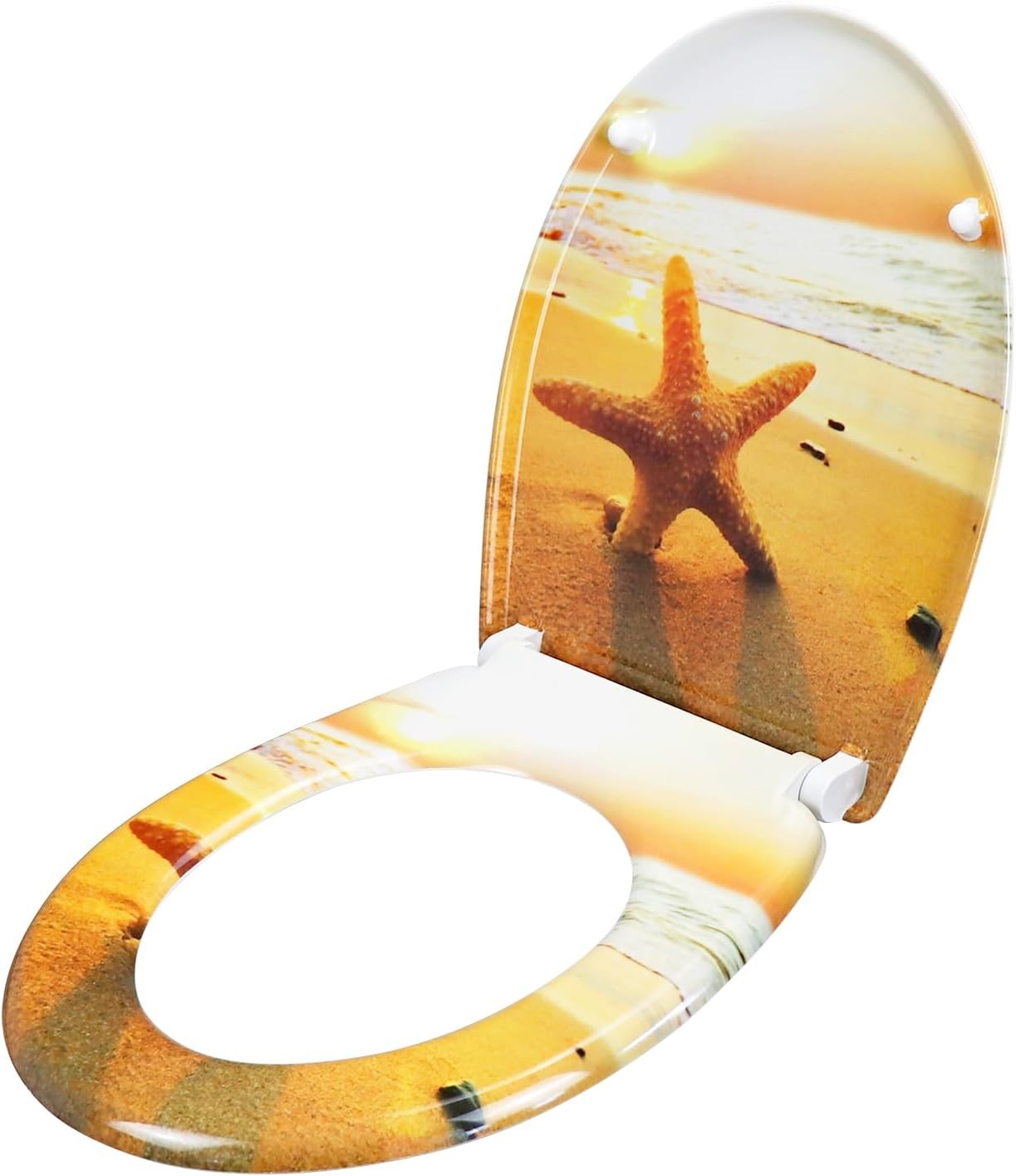 Quick Release Soft Close Toilet Seat Top Fixing Colourful 45x37cm
