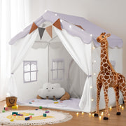 Kids 2in1 Play Tent Bed Tent with Lights Padded Princess Castle