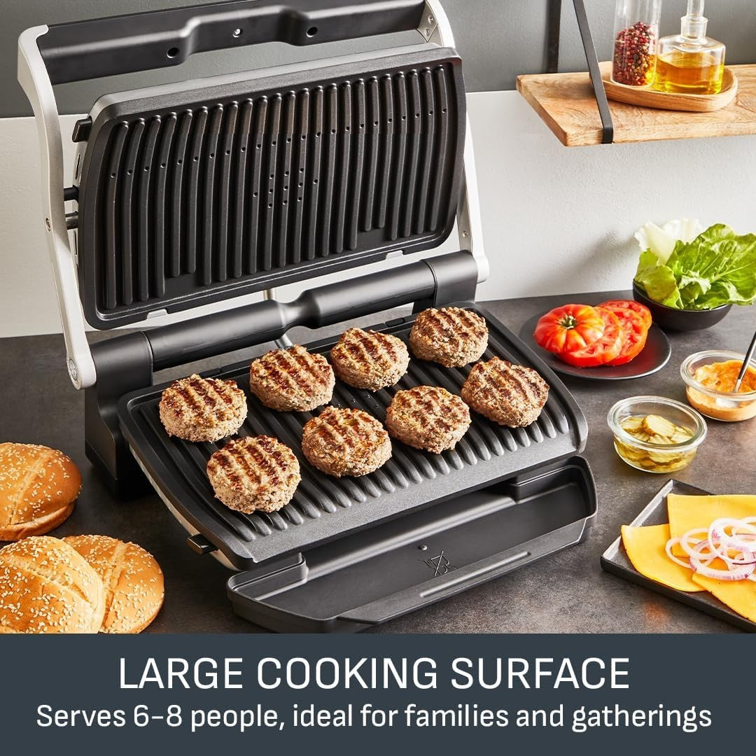 XL Electric Grill 36.5x44.5x17.5cm Non-Stick Smart Cooking 9 Programs