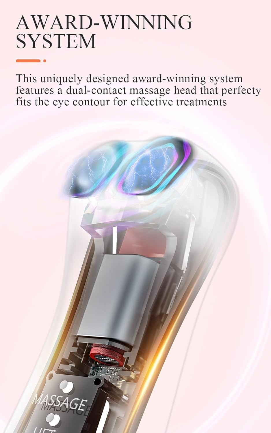 EMS Heated Eye Massager Microcurrent Fine Line Puffiness Relief