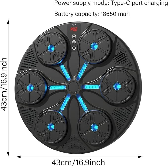 RGB Music Boxing Target Bluetooth LED Wall Mounted Interactive Home Trainer