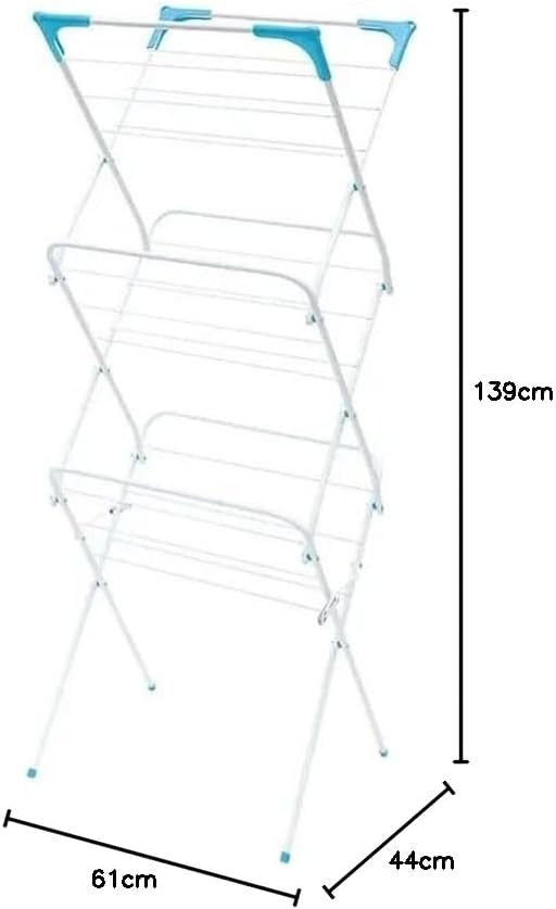Clothes Airer 3 Tier Folding Drying Rack Alloy Steel Indoor Outdoor Laundry