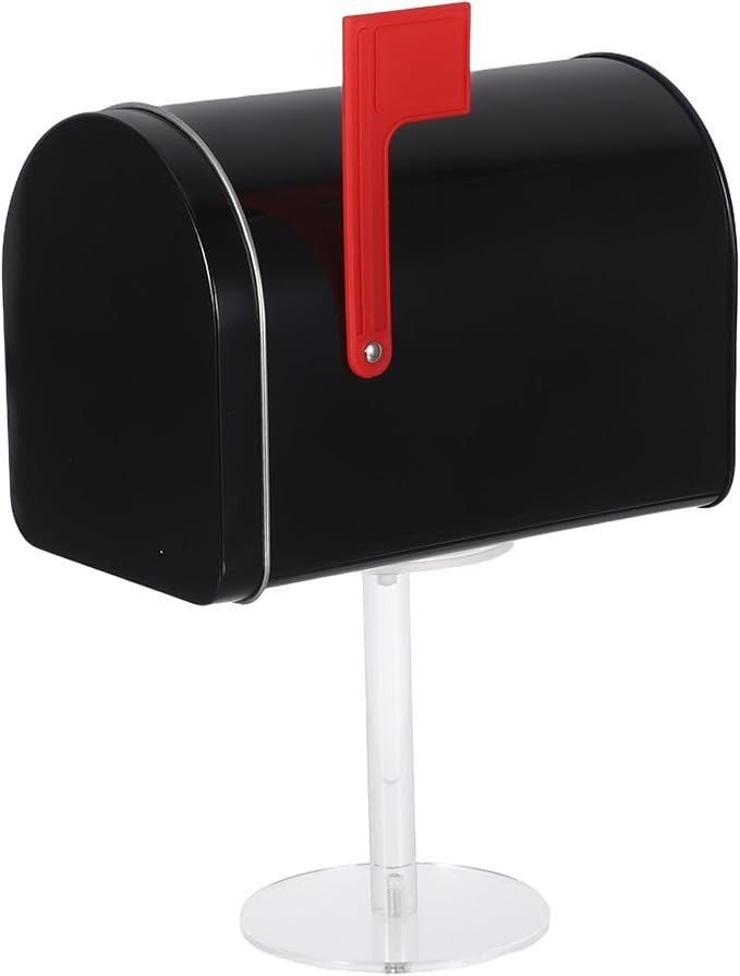 Mini Metal Mailbox Ornament Waterproof Tin Box Durable Toy Decor 16x22x9cm