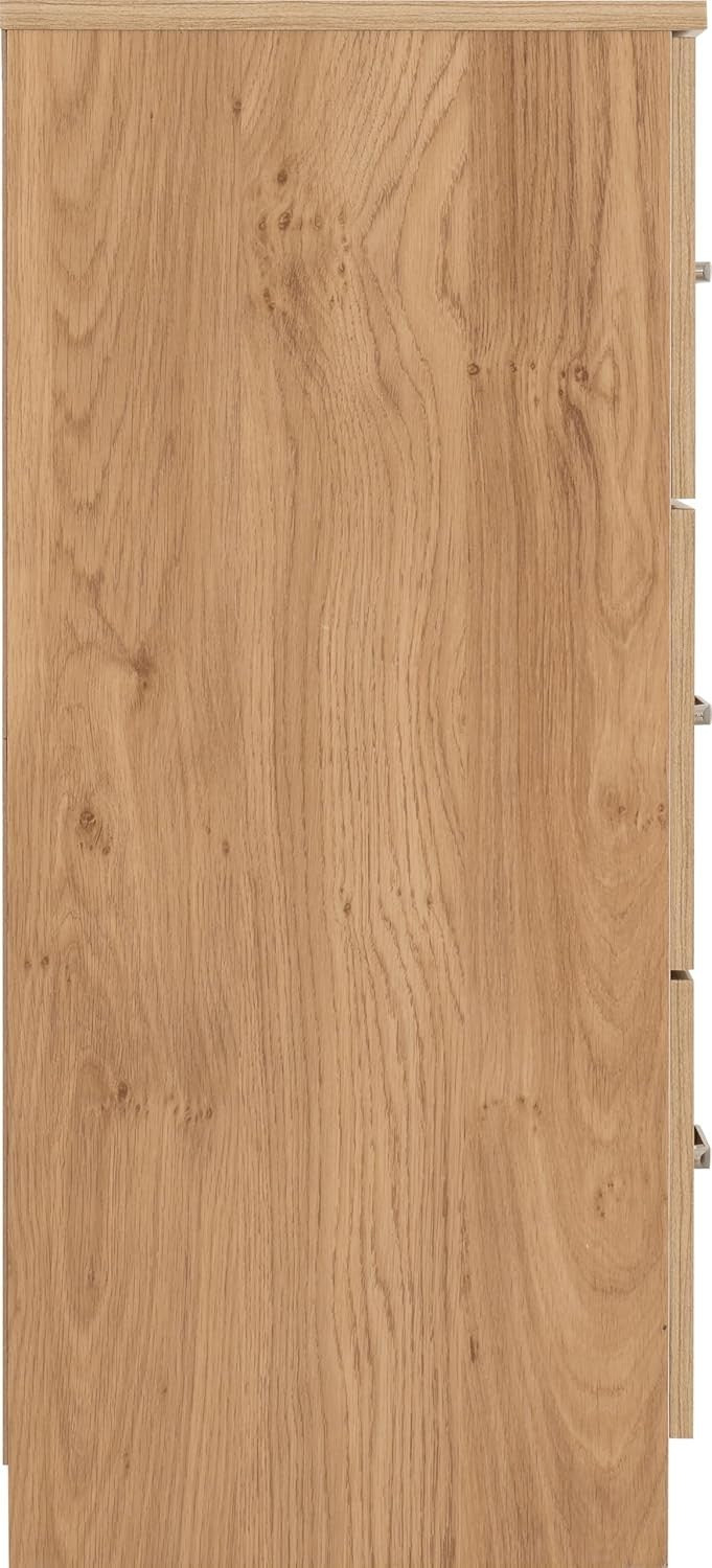 Oak Effect 6 Drawer Chest - Spacious Bedroom Storage, Durable & Sleek Design