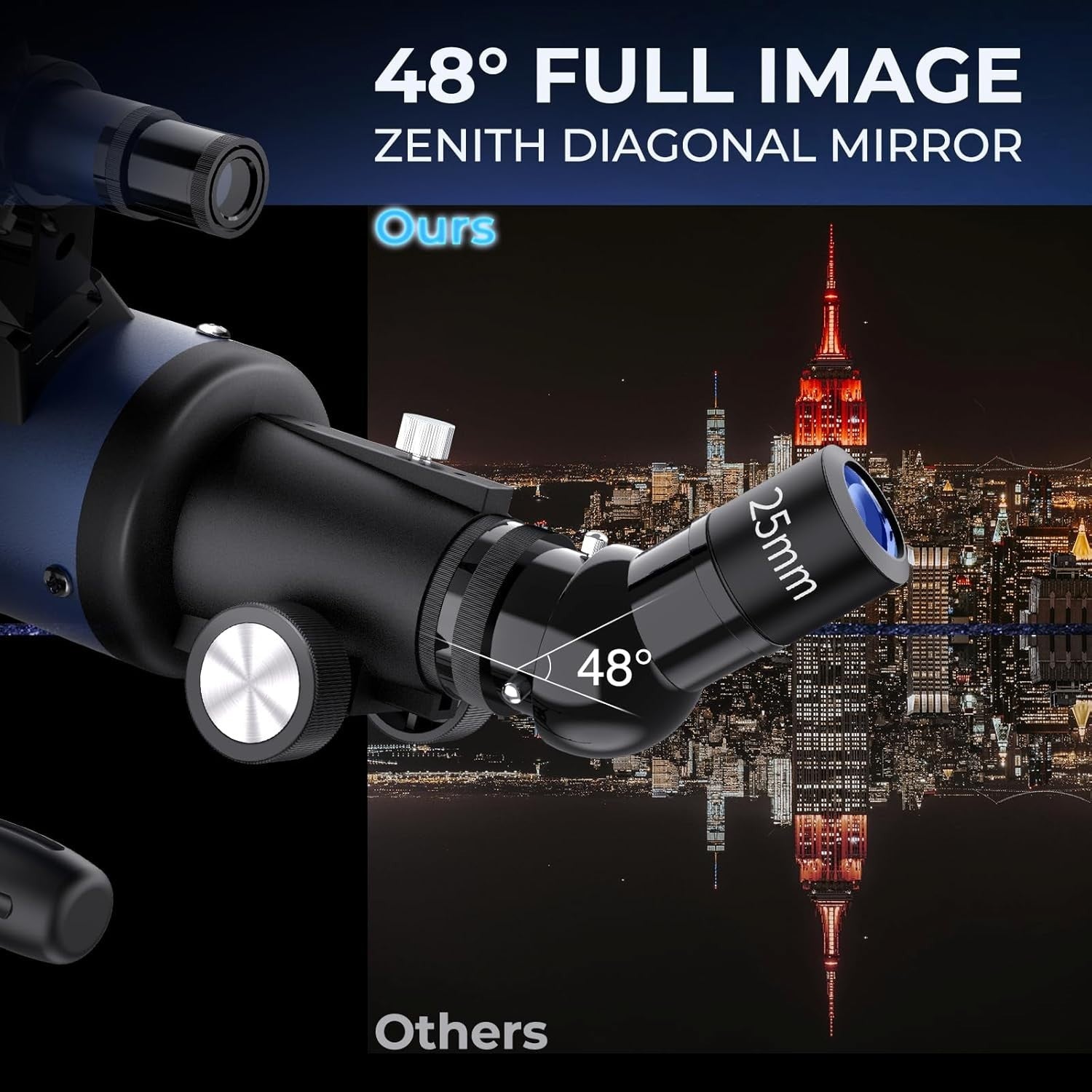 Advanced Telescope 90mm Refractor 32X-240X Astronomy Kit Blue Tripod