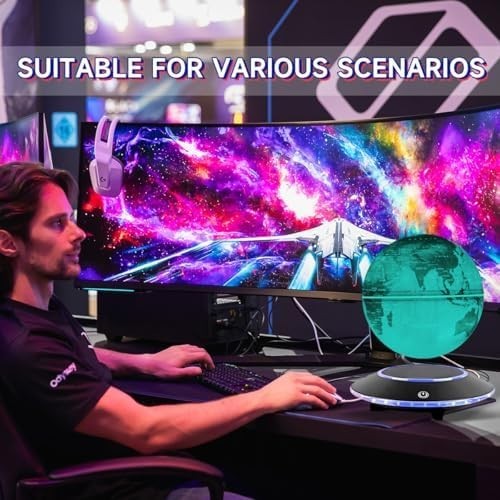 Colorful Magnetic Levitating Globe 7-Color Floating LED Desk Night Light