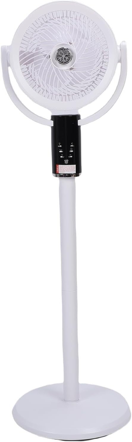 12-Inch Rechargeable Standing Fan – USB Quiet Multi-Speed Floor Fan w/ Remote