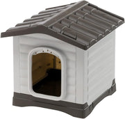 Outdoor Small Dog Kennel with Drainage, Ventilation & Removable Roof