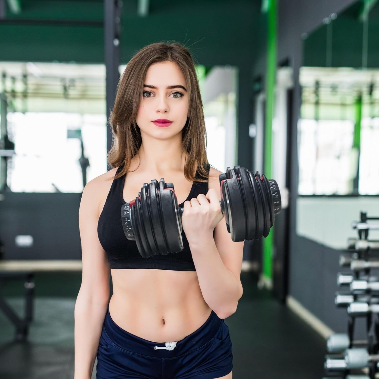 24kg Adjustable Dumbbell 10-in-1 One-Second Quick Change Space Saving Weight