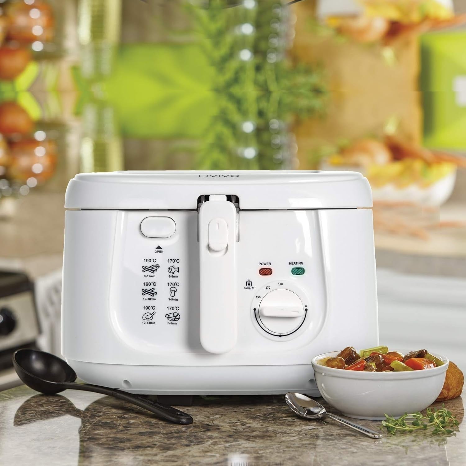 2.5L Electric Deep Fat Fryer 1800W Viewing Window Easy Clean