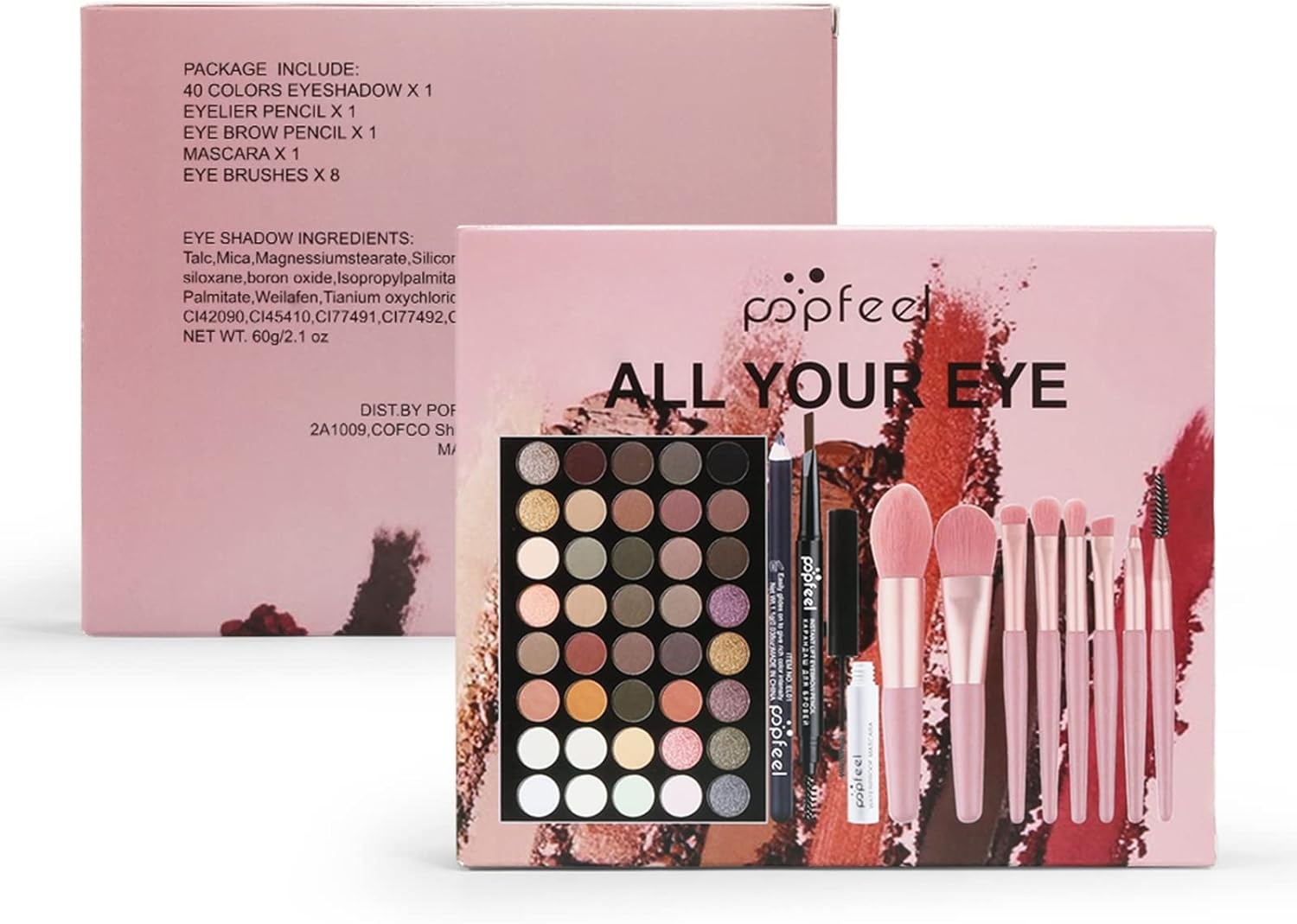All In One Makeup Set 40 Colour Palette Gift Kit with Brushes