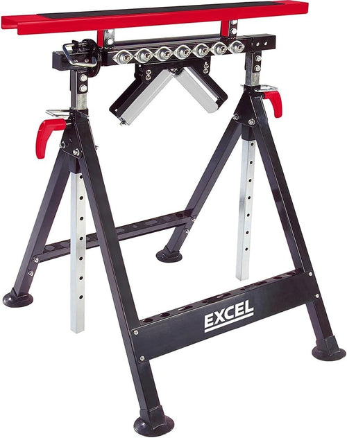 4in1 Adjustable Workmate Stand Heavy Duty Roller V-Support Folding 200kg