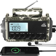 Emergency Solar Radio AM/FM/SW 12000mAh Hand Crank Waterproof Torch