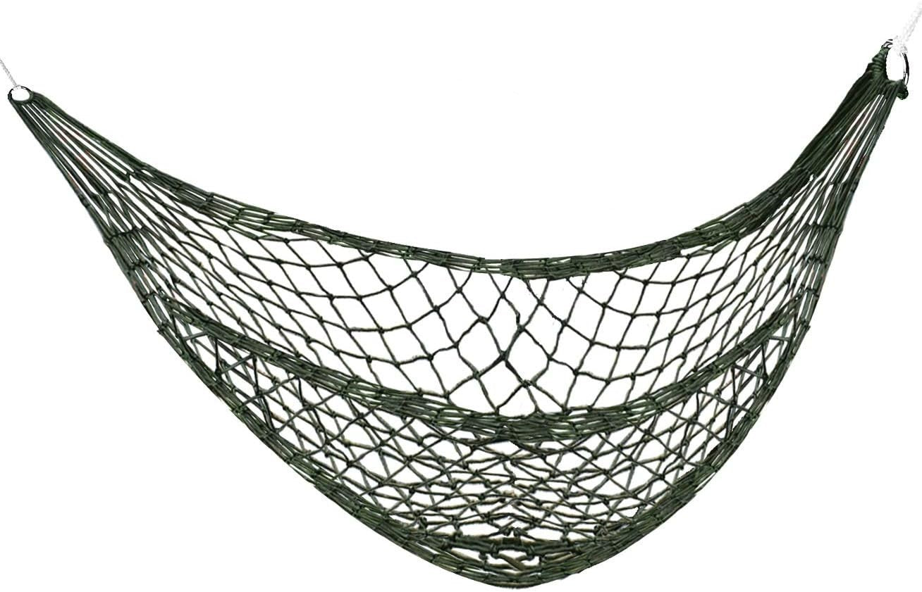 Heavy-Duty Nylon Camping Hammock with Metal Rings – Portable & Durable