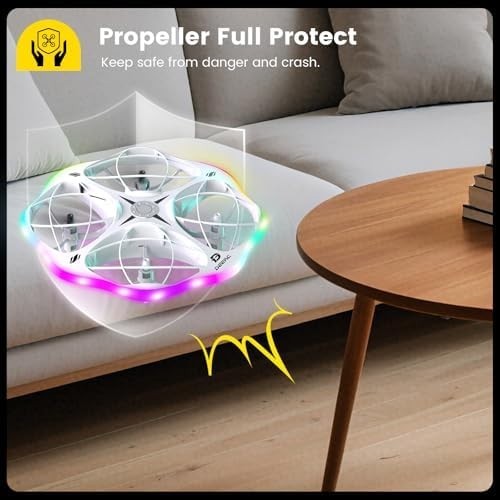 DEERC D13 Kids Mini Drone, LED Lights, Obstacle Avoidance, 21 Min Flight