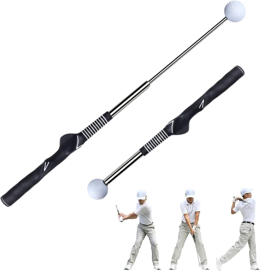 Retractable Golf Swing Trainer Telescopic Grip Tempo Aid