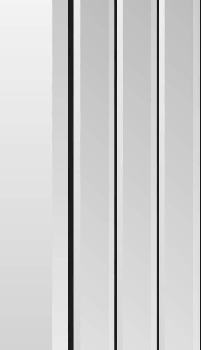 Large Frameless Beveled Glass Wall Mirror 144x116cm Modern Decor